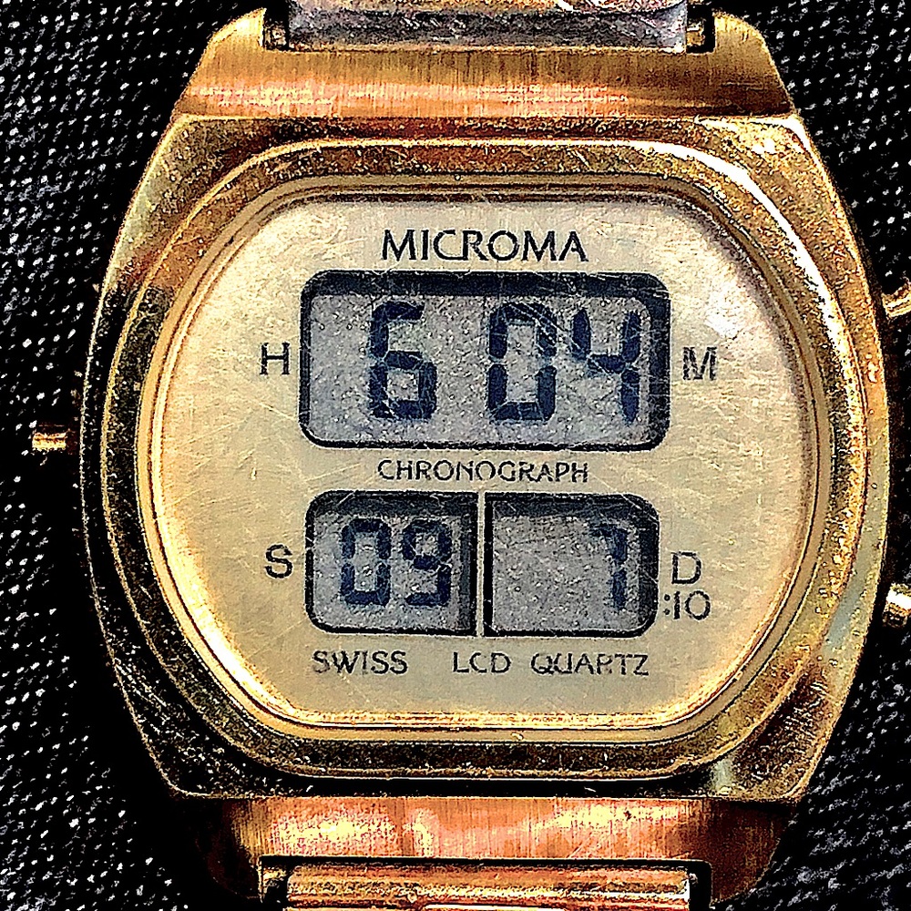 Microma 1980's LCD Digital Watch
